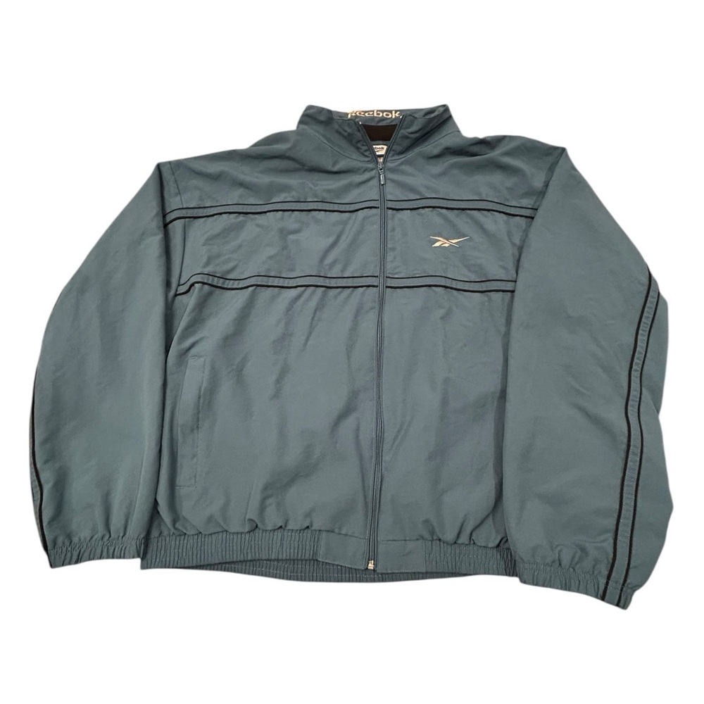 Reebok Vintage Men's Aqua Heather Blue Track Jacket 2XL